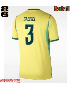 Brazilia Gabriel Magalhaes #3 Tricou Fotbal Replică Mondial 2026 Barbati Acasa Brazilia Gabriel Magalhaes #3 Tricou Fotbal Replică Mondial 2026 Barbati Acasa
